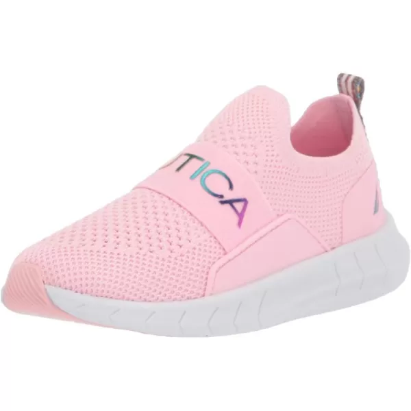 Nautica Girls SlipOn Sneaker  Athletic Running Kids Shoe for Walking Running Tennis and Sports ToddlerLittle KidPink Rainbow