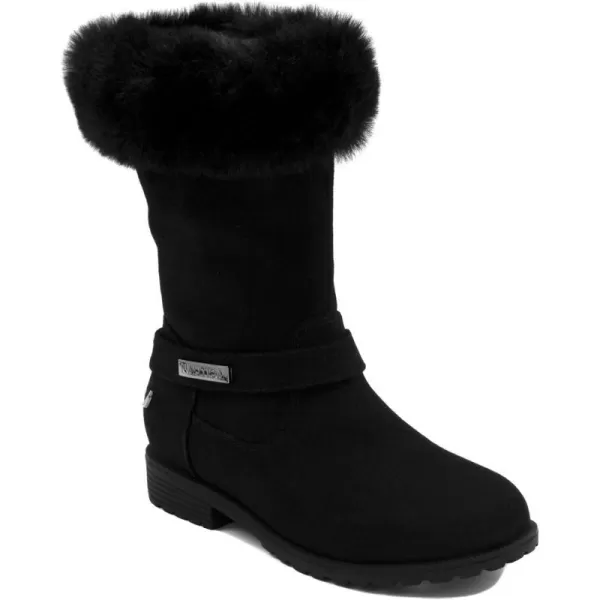 Nautica Girls Warm BootsCold Weather Fashion Booties With Sherpa Fur UpperCosima Big KidLittle KidToddlerBlack