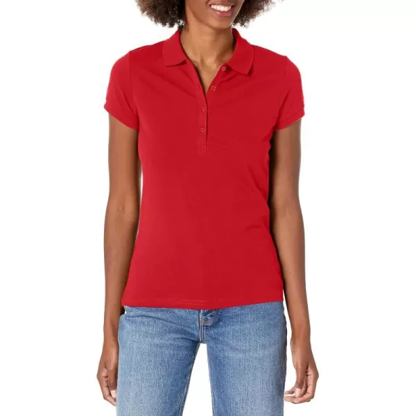 Nautica Juniors Uniform Short Sleeve Pique PoloNautica Red