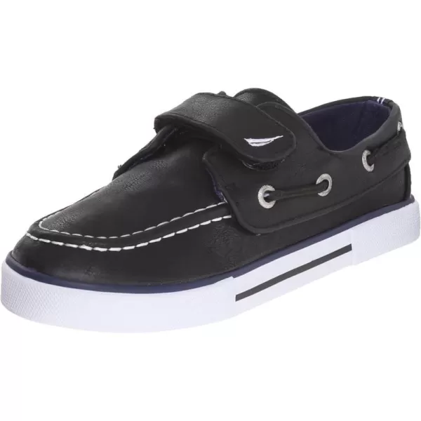 Nautica Kids Boys Loafers Casual One Strap Boat Shoes  ToddlerLittle KidBlack Polyurethane