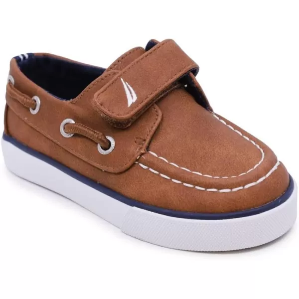 Nautica Kids Boys Loafers Casual One Strap Boat Shoes  ToddlerLittle KidTan Pebbledlittle River