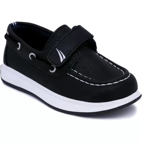 Nautica Kids Boys Loafers Casual One Strap Boat Shoes  ToddlerLittle KidTetonblack