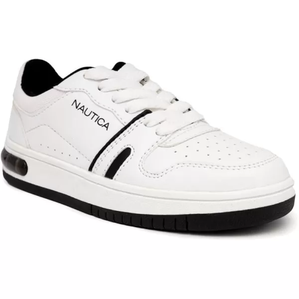 Nautica Kids Boys LowTop LaceUp Fashion Sneakers Stylish Dress Shoes for Youth  Ideal for Tennis and Walking Big KidLittle KidWhite Blackmilra Cira