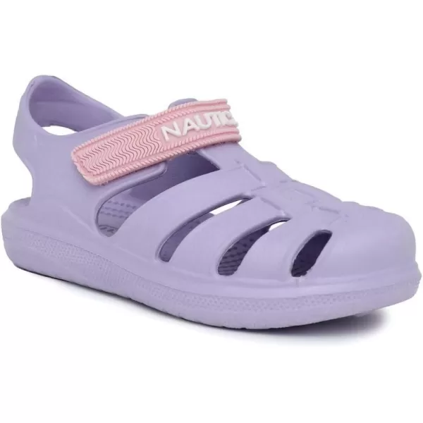 Nautica Kids ClosedToe Outdoor Sport Casual Sandals  Lightweight Comfortable Eva Toddler Play Water Shoe SplashestBoy  Girl Little KidToddlerLilac Pink