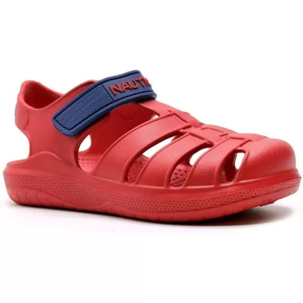 Nautica Kids ClosedToe Outdoor Sport Casual Sandals  Lightweight Comfortable Eva Toddler Play Water Shoe SplashestBoy  Girl Little KidToddlerRed Navy