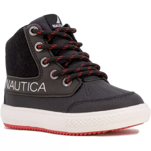 Nautica Kids High Top Sneaker Fashion Boot High Top Basketball Shoe BoysGirls ToddlerLittle KidsBlacktitan