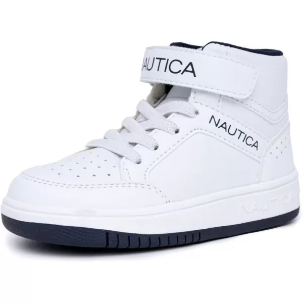 Nautica Kids High Top Sneaker Fashion Boot High Top Basketball Shoe BoysGirls ToddlerLittle KidsWhitehumboldt