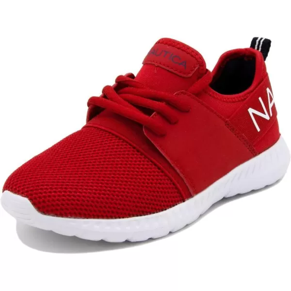 Nautica Kids LaceUp Sneakers  Comfortable Running Shoes for Boys and Girls  Little KidBig KidRed