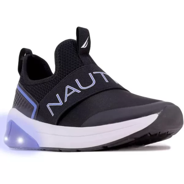 Nautica Kids Light Up Flashing Sneaker Athletic Running Shoes LaceUpBungeeSlipon Boy  GirlLittle KidBig Kid Kappil Parks Neave LightsBlack Cobalt Lightsalois