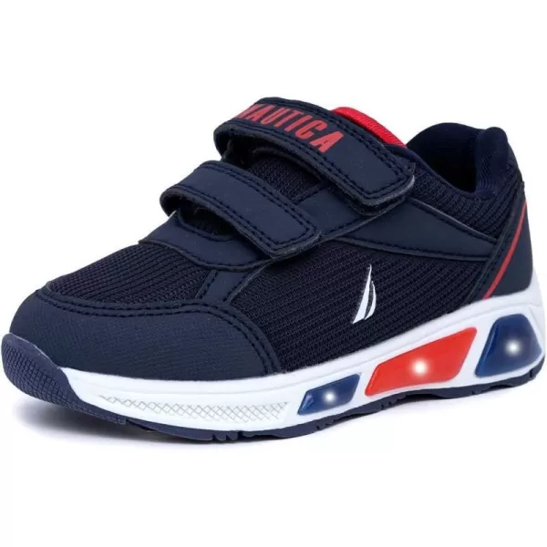 Nautica Kids LightUp Flashing Sneaker Athletic Running Shoes with Strap  Fashionable and Fun for Boys and Girls  Available in Toddler and Little Kid SizesNavy Redplankton