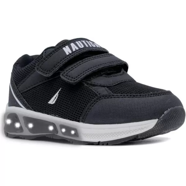 Nautica Kids LightUp Flashing Sneaker Athletic Running Shoes with Strap  Fashionable and Fun for Boys and Girls  Available in Toddler and Little Kid SizesBlack Whiteplankton