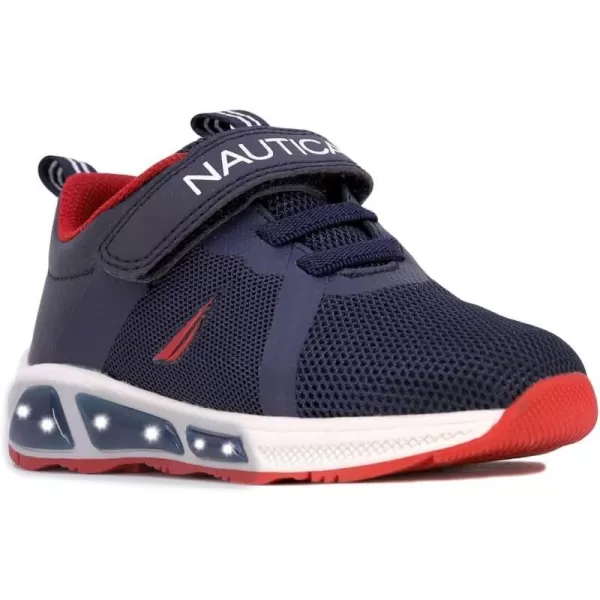 Nautica Kids LightUp Flashing Sneaker Athletic Running Shoes with Strap  Fashionable and Fun for Boys and Girls  Available in Toddler and Little Kid SizesJurnee Lightsnavy Red Pop