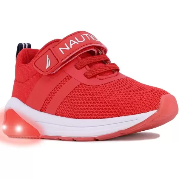 Nautica Kids LightUp Flashing Sneaker Athletic Running Shoes with Strap  Fashionable and Fun for Boys and Girls  Available in Toddler and Little Kid SizesBuoy Lightsred