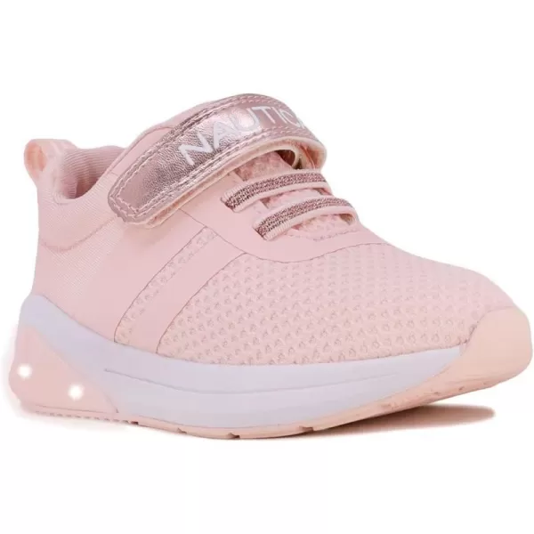 Nautica Kids LightUp Flashing Sneaker Athletic Running Shoes with Strap  Fashionable and Fun for Boys and Girls  Available in Toddler and Little Kid SizesRose Gold Lights