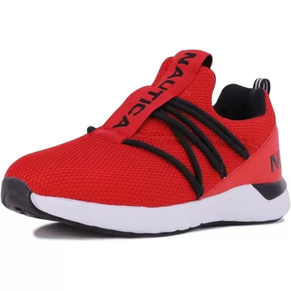 Nautica Kids Sneaker Athletic SlipOn Bungee Running ShoesBoy  GirlBig KidLittle KidToddler  NeaveKappilBentonred Black