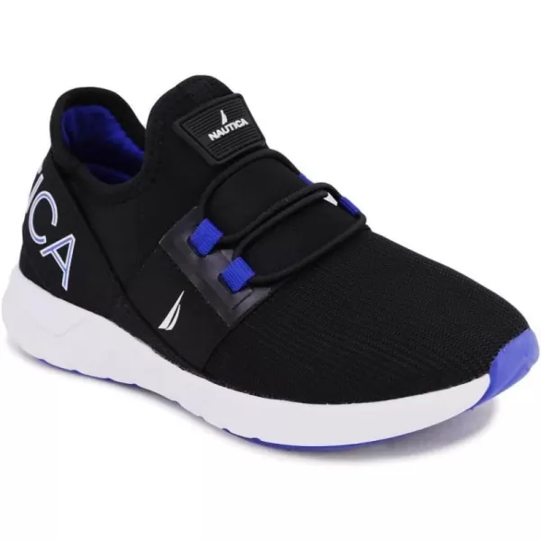 Nautica Kids Sneaker Athletic SlipOn Bungee Running ShoesBoy  GirlBig KidLittle KidToddler  NeaveKappilEmbossblack Cobalt