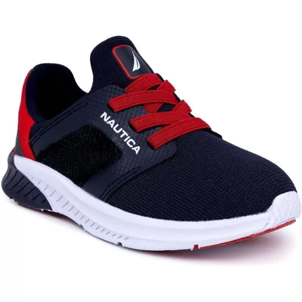 Nautica Kids Sneaker Athletic SlipOn Bungee Running ShoesBoy  GirlBig KidLittle KidToddler  NeaveKappilNavy Reddrift Fish