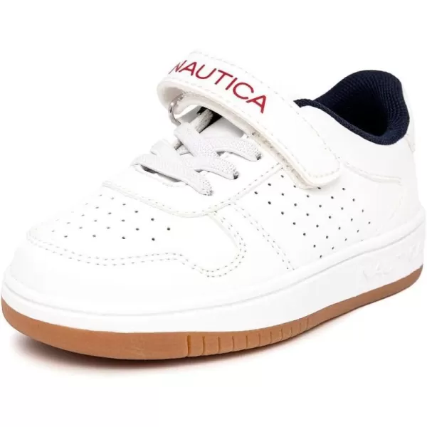 Nautica Kids Sneakers with Adjustable Strap and Bungee Straps  Comfortable Casual Shoes for Boys and Girls ToddlerLittle KidPatrioticstafford Vt