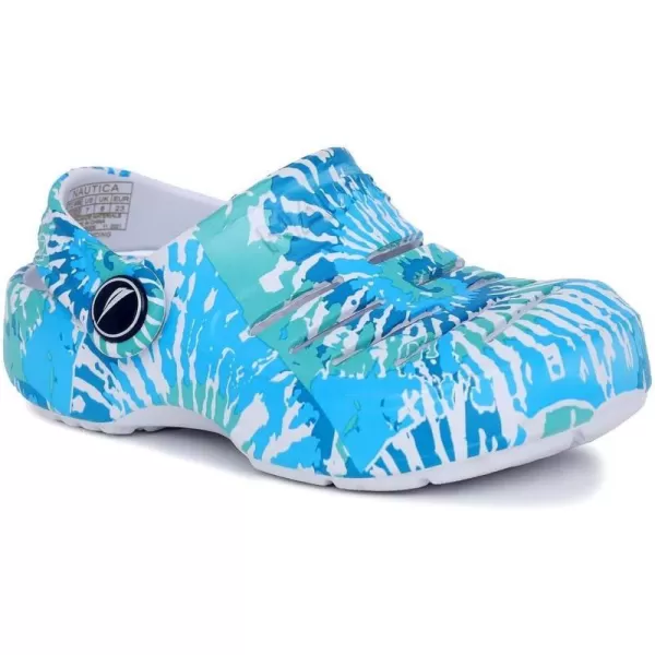 Nautica Kids Sports Clogs Sandals Athletic Beach Water Shoes  River EdgeBoys  Girls ToddlerLittle KidBig KidAqua Tie Dye