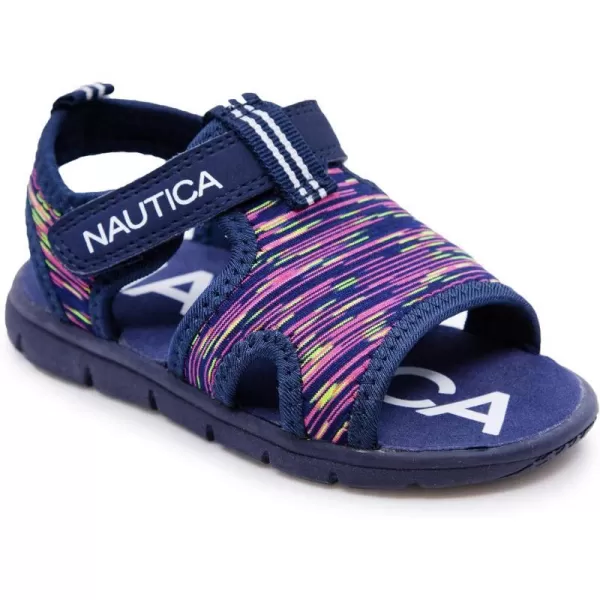 Nautica Kids Sports Sandals  Water Shoes Open Toe Athletic Summer Sandal Boy  Girl Little KidBig KidNavy Multi Heather