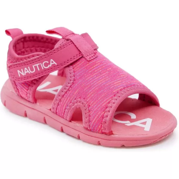 Nautica Kids Sports Sandals  Water Shoes Open Toe Athletic Summer Sandal Boy  Girl Little KidBig KidPink Met Multi Stripe