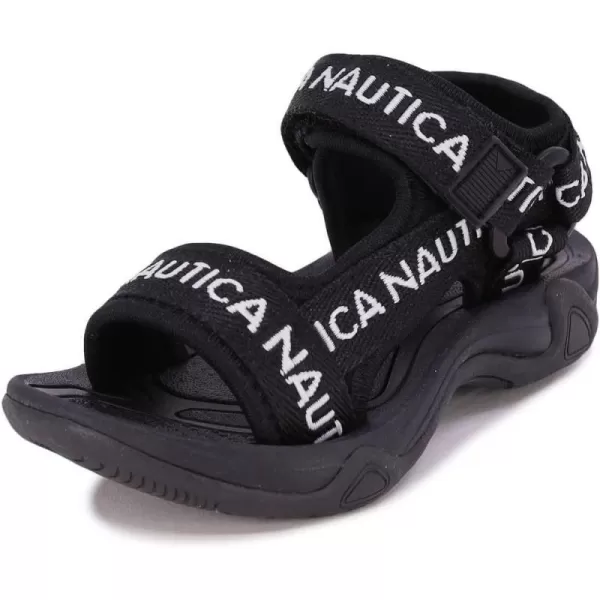 Nautica Kids Sports Sandals Open Toe Athletic Beach Water Shoes Boys  Girls ToddlerLittle KidBig KidBlackaugustus