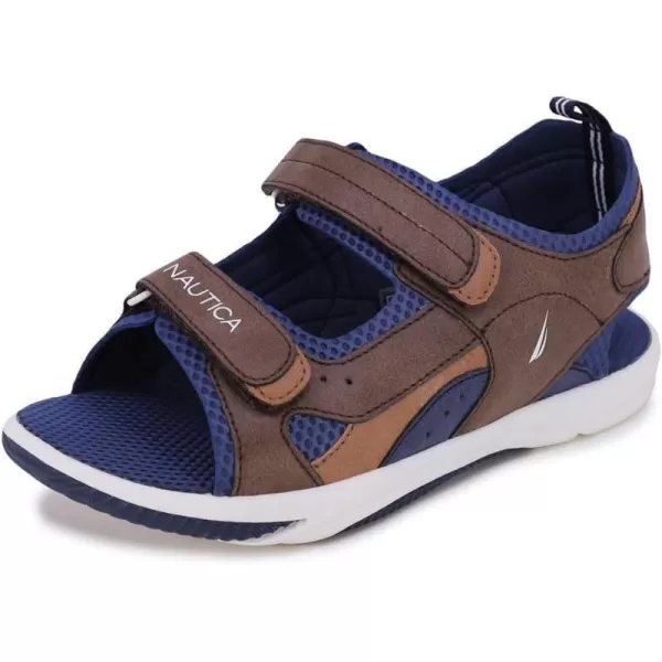 Nautica Kids Sports Sandals Open Toe Athletic Beach Water Shoes Boys  Girls ToddlerLittle KidBig KidBrown Tan Ivoryhelm