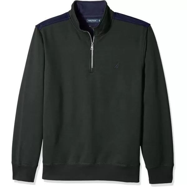 Nautica Mens 14 Zip Pieced Fleece SweatshirtKelp Seas