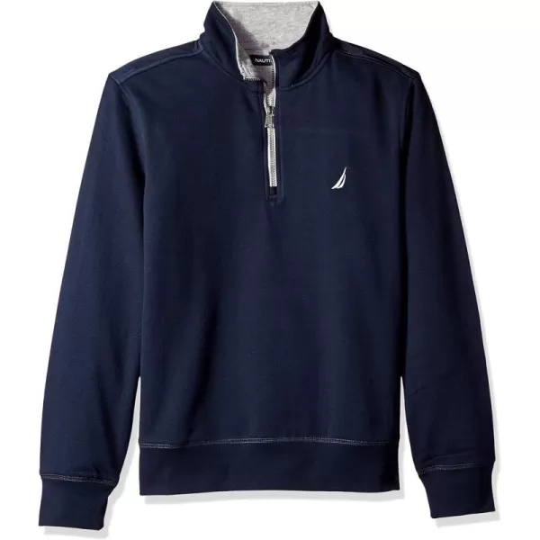 Nautica Mens 14 Zip Pieced Fleece SweatshirtNavy