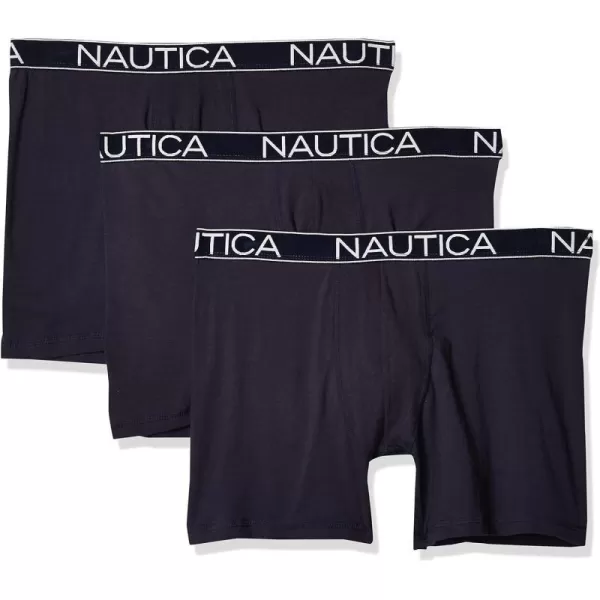 Nautica Mens 3 Pack Cotton Stretch Boxer BriefPeacoat