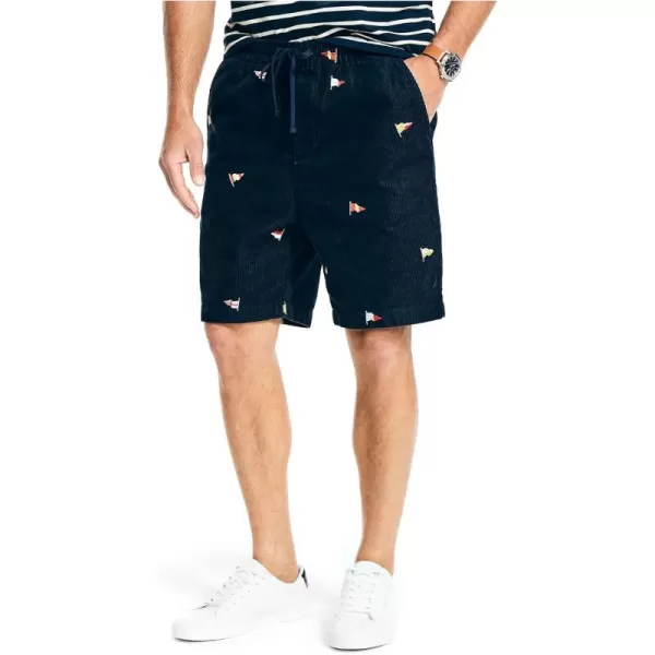 Nautica Mens 7 Printed Corduroy ShortNavy