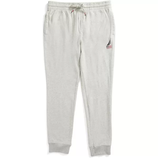 Nautica Mens American Flag Logo JoggersGrey Heather