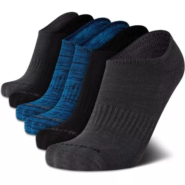 Nautica Mens Athletic Socks  Cushioned Low Cut Socks 6 8 12 PackBlue 6 Pack