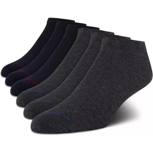 Nautica Mens Athletic Socks  Cushioned Low Cut Socks 6 8 12 PackGreyNavy