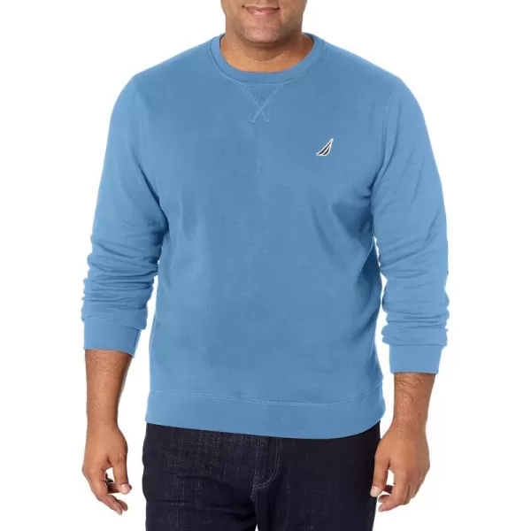 Nautica Mens Basic Crew Neck Fleece SweatshirtBlue Stern