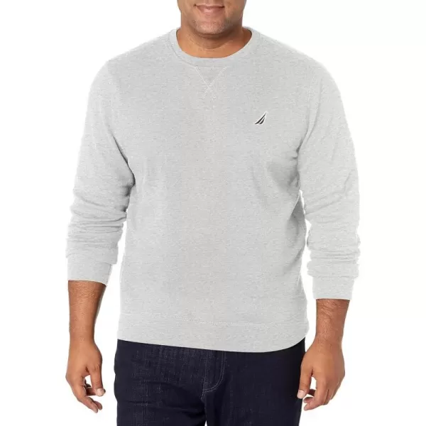 Nautica Mens Basic Crew Neck Fleece SweatshirtGrey Heather