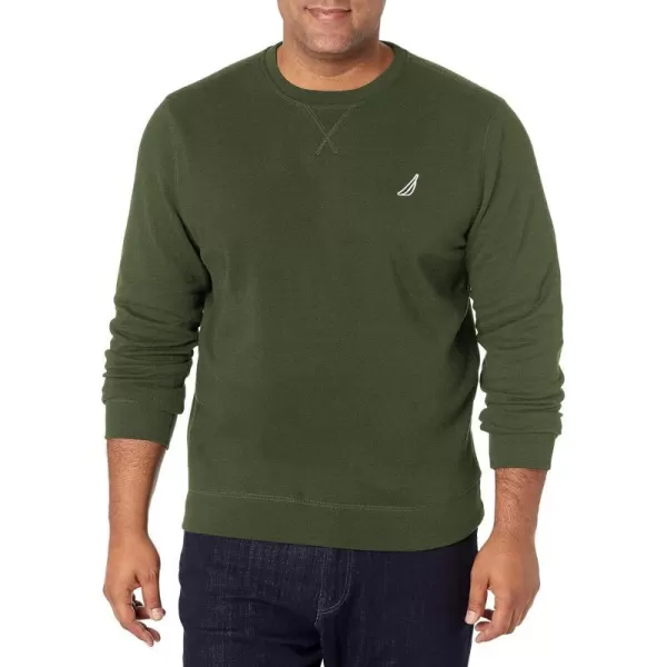 Nautica Mens Basic Crew Neck Fleece SweatshirtPine Forest