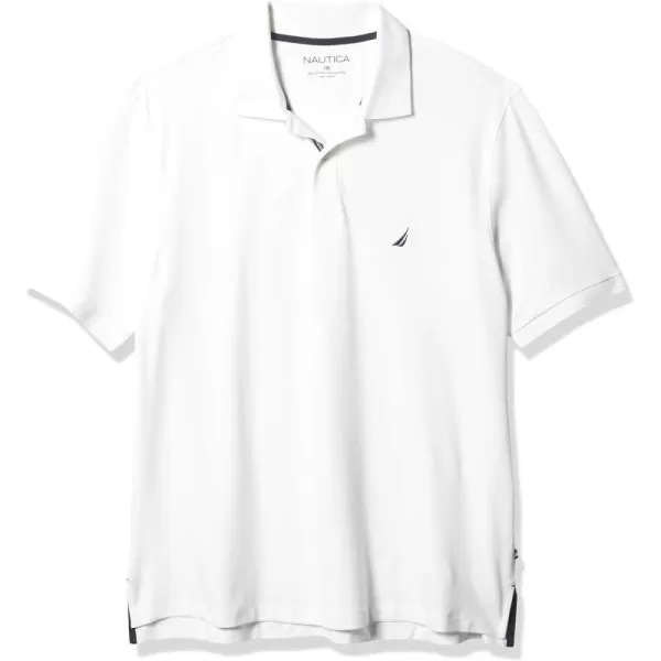 Nautica Mens Big amp Tall Stretch Pique PoloBright White