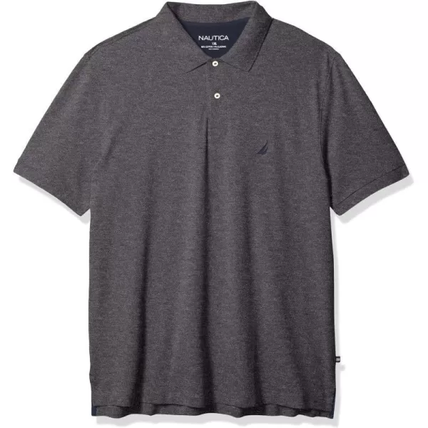 Nautica Mens Big amp Tall Stretch Pique PoloCharcoal Heather