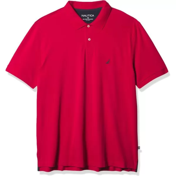 Nautica Mens Big amp Tall Stretch Pique PoloNautica Red