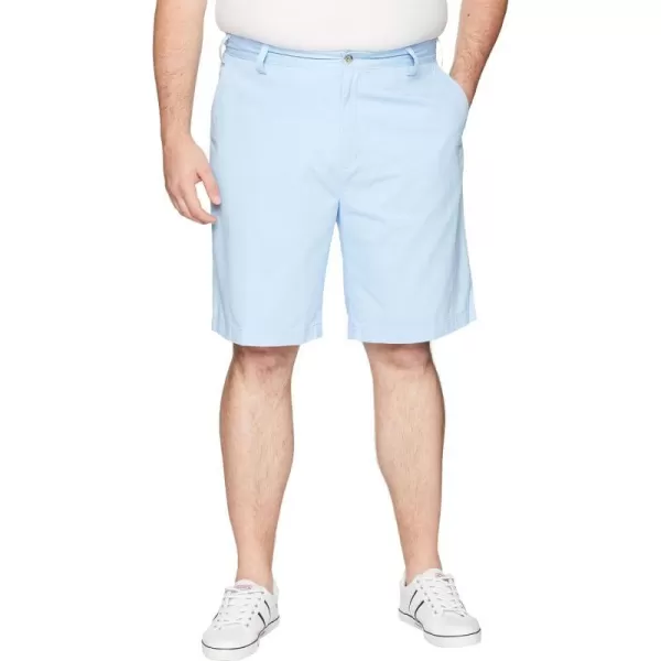 Nautica Mens Big and Tall Cotton Twill Flat Front Chino ShortNoon Blue