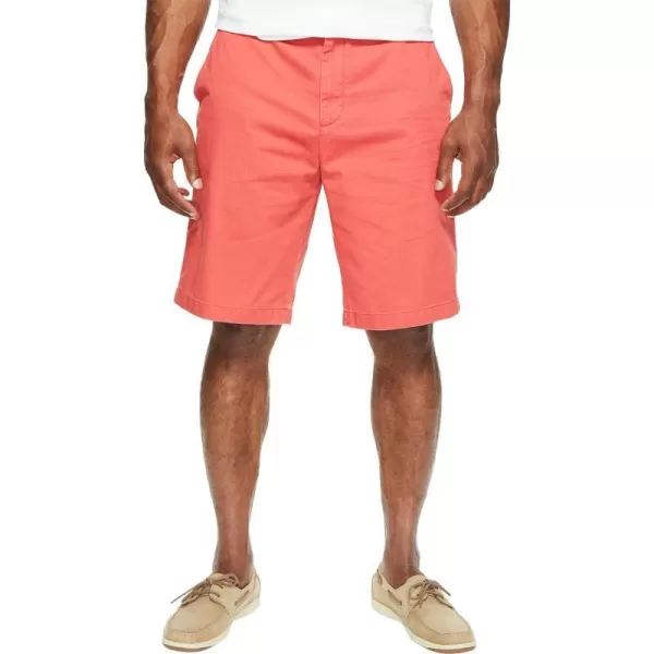 Nautica Mens Big and Tall Cotton Twill Flat Front Chino ShortSailor Red