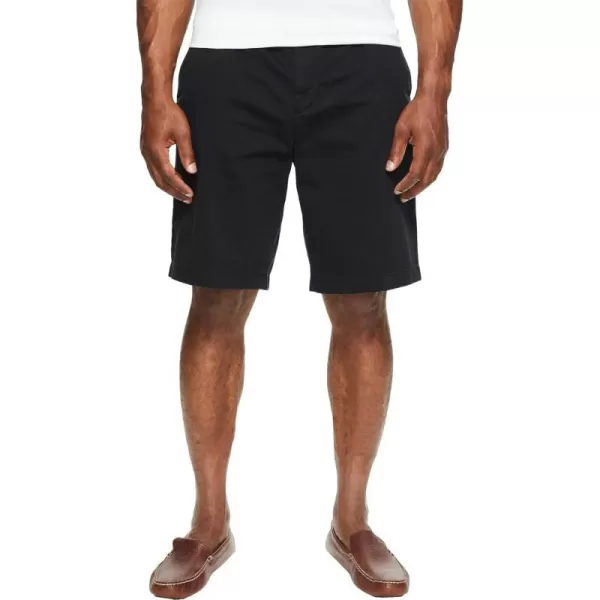 Nautica Mens Big and Tall Cotton Twill Flat Front Chino ShortTrue Black