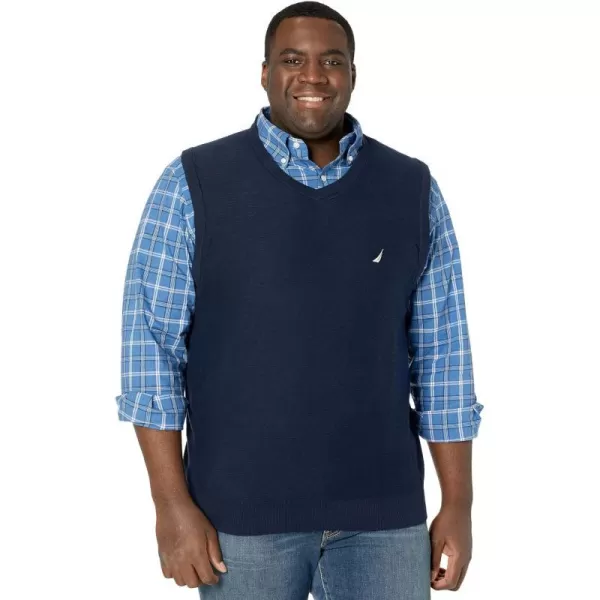 Nautica Mens Big and Tall Navtech VNeck Sweater VestNavy