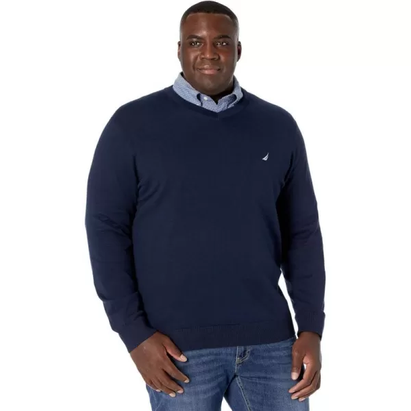 Nautica Mens Big and Tall Navtech VNeck SweaterNavy