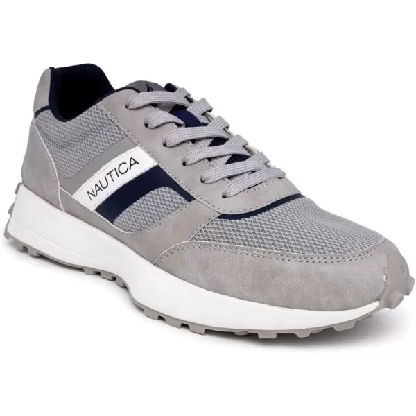 Nautica Mens Casual LaceUp Fashion Sneakers Oxford Comfortable Walking ShoeGrey Navyoutfall 4