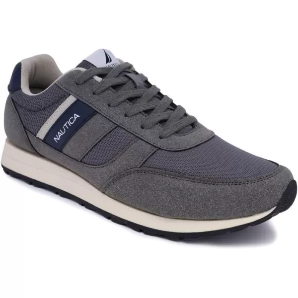 Nautica Mens Casual LaceUp Fashion Sneakers Oxford Comfortable Walking ShoeOutfallgrey Navy