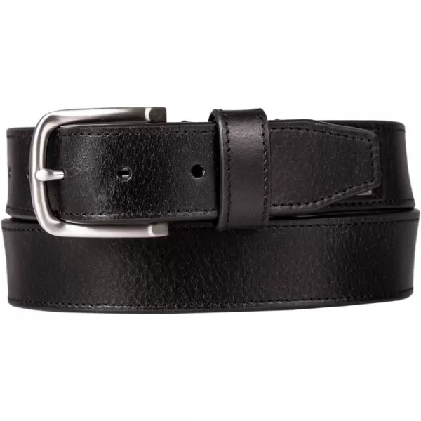 Nautica Mens Casual Padded Leather Belt with Signature OrnamentEngraved Logo  Black