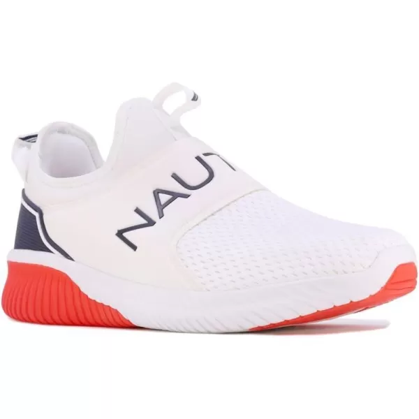 Nautica Mens Casual SlipOn Fashion SneakersWalking ShoesLightweight JoggersCoasterwhite Navy