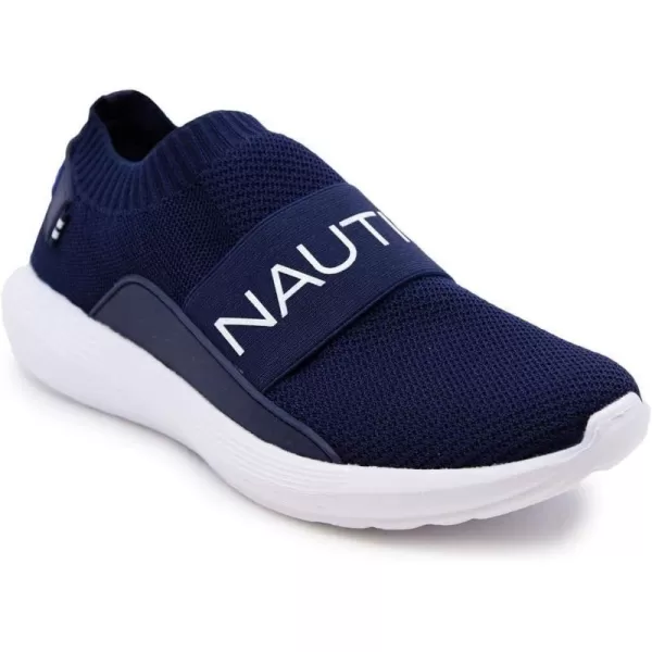 Nautica Mens Casual SlipOn Fashion SneakersWalking ShoesLightweight JoggersCrawfordnavy